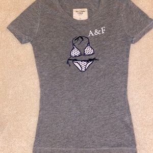 Abercrombie girls xs gray tshirt